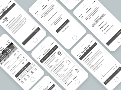 Mobile App Wireframe Prototype app clean design flat ui ux