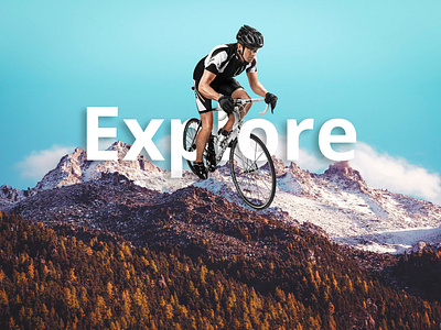 Explore Typography adventure art bike cycle cycling design explore hills mountain type typography ui