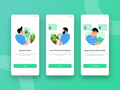 Plant App Onboarding Screen app app design design green illustration ios iphone x onboarding onboarding screen onboarding ui ui ux ux ui