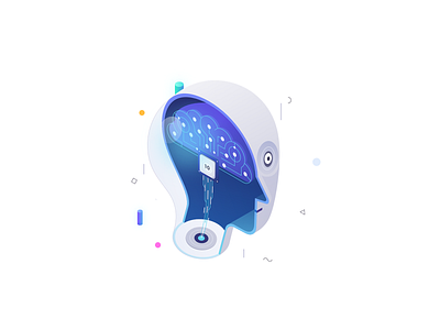 Machine Learning 10clouds affinity designer design icon machine learning robot set vector web