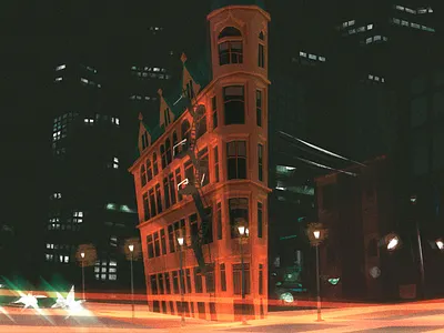 toronto downtown 2d art background illustration layout motion speedpaint