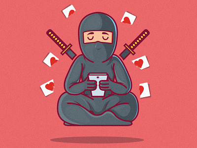 Social Ninja branding character colors comics cool design funny graphic illustration inspiration logo vector work