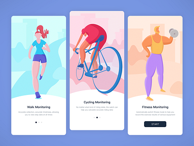 FitTime Start Page app design start page ui