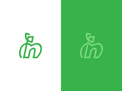 H Apple apple green h line logo