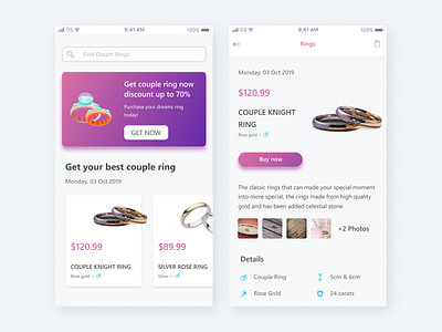 Stand out CTA Promo for jewelry mobile apps app concept design explore illustration iphone mobile mobile app design mobile ui ui user experience user interface user interface design ux