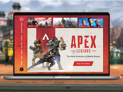 Apex legends creative design design landign page ui ui ux design ui ux designer uidesign ux design webdesign