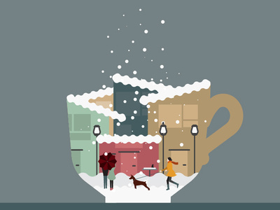 Winter | Illustration adobe art direction challenge concept design editorial editorial design flat flat design graphic graphic design icon idea illustration illustrator shape shot vector