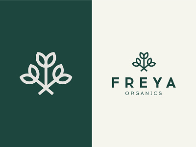 Freya Organics beauty bouquet brand branding flowers herbal logo minimal natural organic