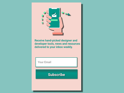 #026 Subscribe daily 100 challenge dailyui design illustration newsletters subscribe subscribe inbox subscription box ui ui ux ui ux design ui 100 ui 100day ux ux ui ux design vector