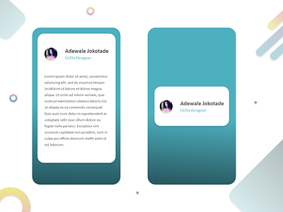 Profile Card Screen design illustration ui ux