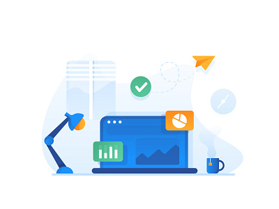 Data Analytics! analitycs analytic data design icon illustration laptop ui vector visual