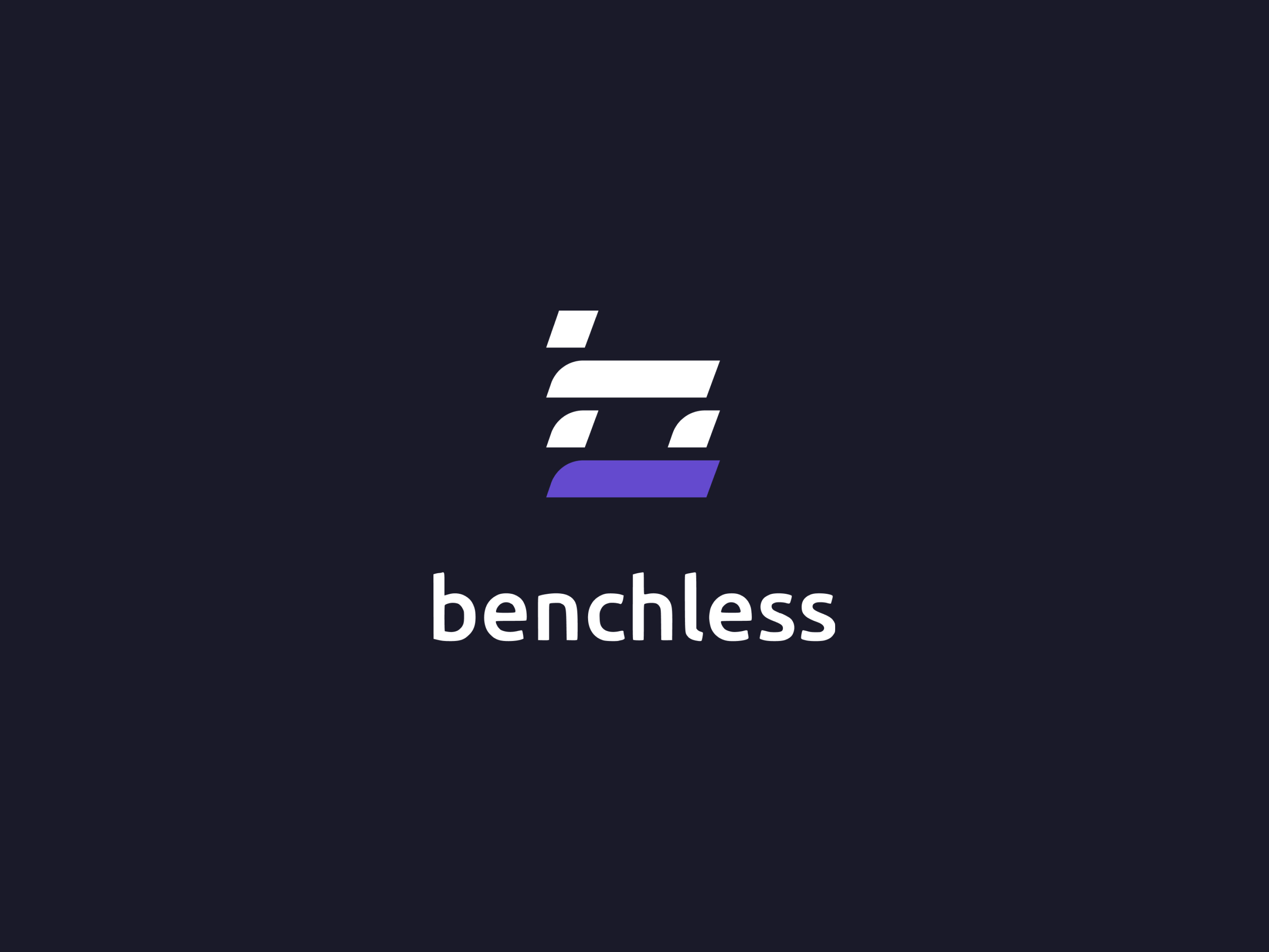 Benchless bench benchless logo pm project management sign