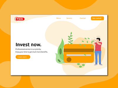 Invesment illustration web design adobe xd animation design flat illustration ui uidesign ux web deisgn