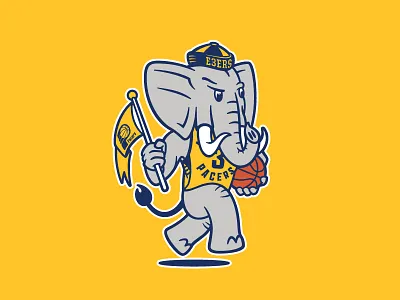 Pacers Elephant basketball elementthree elephatn mascot pacers