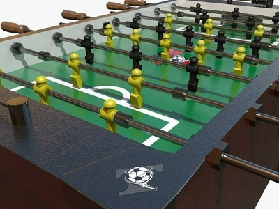 Foosball 3d animation cgartist cgi hardsurface maya modeling virtual reality