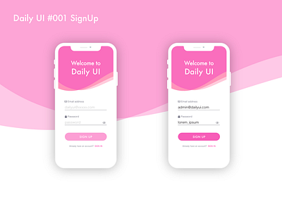 Daily UI #001 Sign Up dailyui dailyui 001 dailyuichallenge