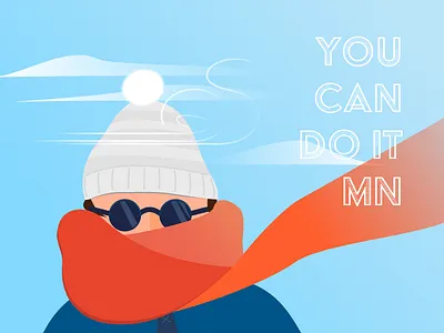 Polar Vortex Survival Mode design girl illustration minneapolis minnesota typography winter