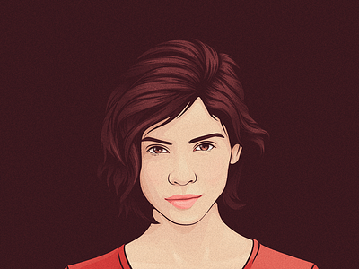 Short-Haired Girl girl hair illustration portrait self short short haired vector woman