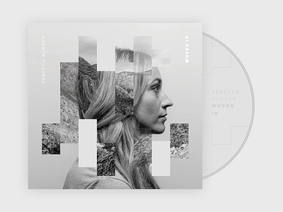 Woven In Album Cover 2d adobe album art album artwork album cover black branding design female graphic design grayscale layers music photography profile type typography vector white