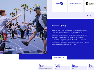 Gordon Family Giving Foundation | Codeorlando aaron gordon basketball code codeorlando contemporary family foundation forward landing landing page orlando magic titillum web