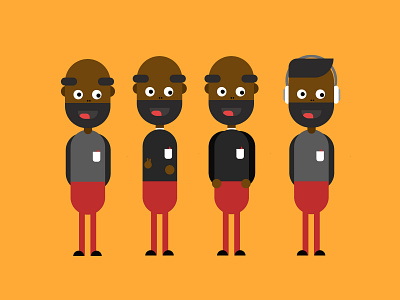 Mood character design flat illustration vector