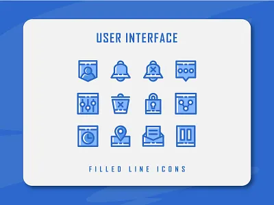 User Interface Icon Set app design filled line filled outline flat icon icon a day icon artwork icon set illustration logo minimal ui ui icon user experience user inteface ux vector web website