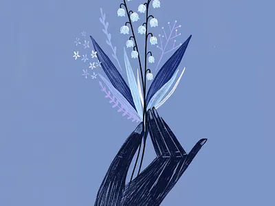 Lily of the valley snippet blue floral flowers