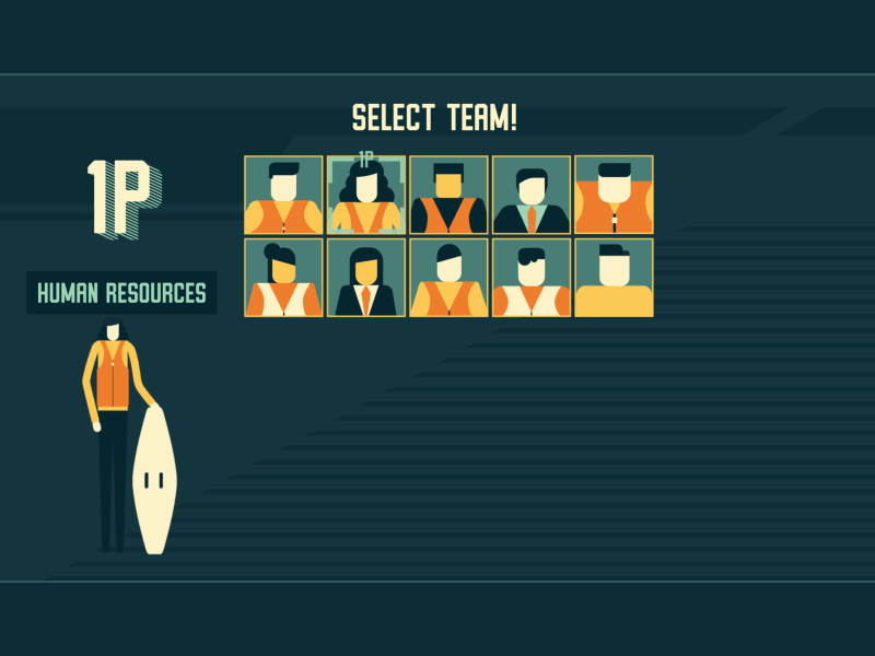 Team Select after affects animation flat design illustration team vector
