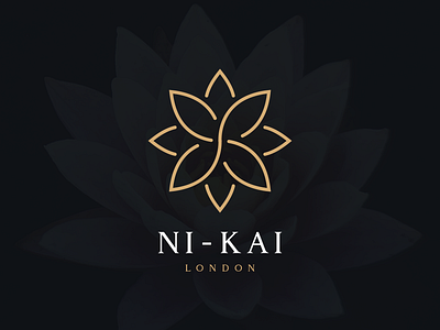 NI-KAI | London branding concept design graphic illustration japanese logo lotus flower ni kai restaurant sign sushi