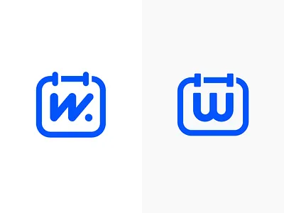 Booking Application Logo Proposals brand identity branding graphic date dates days nights grid clean design ui layout social media marketing lines geometry geometric type logo mark symbol icon plugin wordpress letter w text custom typography typeface