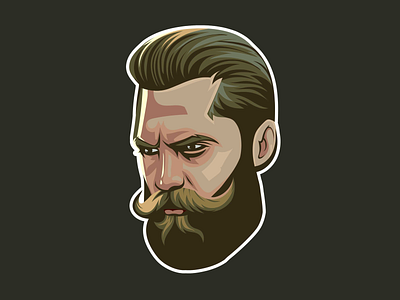 Vector Portrait beard bearded bearded man beardman illustration illustration art portrait portrait design portrait illustration vector vector art vector artwork