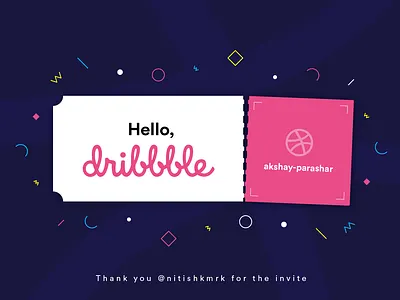 Dribbble Debut debut design dribbble illustration memphis style player ticket