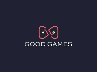 Good Games abstract brand clean design games good joystick logo logo mark mark red white