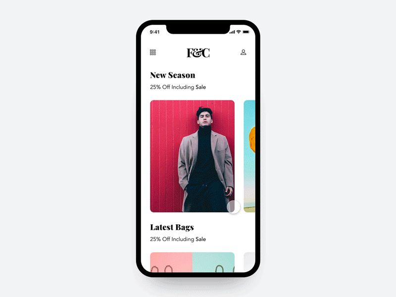 Fashion App Animation app app animation applicaiton motion animation parallax uidesign uiuxdesign uxdesign
