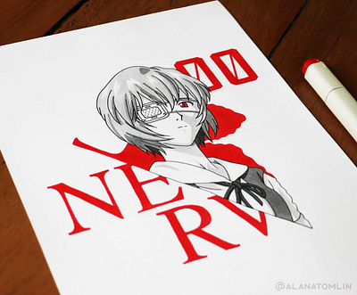 Rei Ayanami alana tomlin alanatomlin anime ayanami copic copic markers evangelion nerv rei rei ayanami unit 00 unit 01