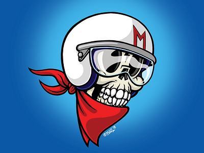 MAD Skull Racer digital art illustration skulls vector