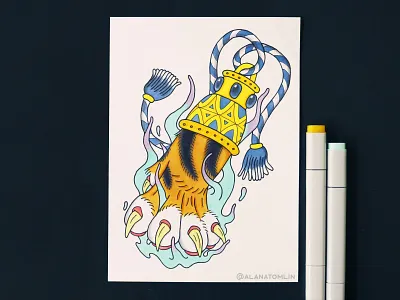 Magic Tiger Paw alana tomlin alanatomlin cat claw magic paw rope tattoo tiger tiger paw