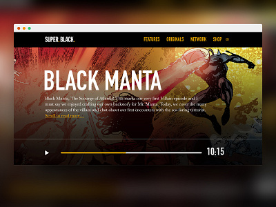 Super. Black. Episode Landing Template brand branding creative design design logo podcast typogaphy ui ux web web portal