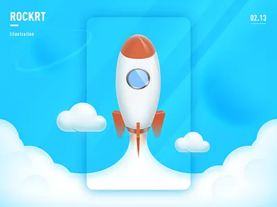 Rocket art design illustration photoshop 插画