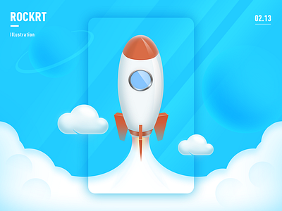 Rocket art design illustration photoshop 插画