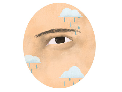 Lover eye (1) angeladelavega cloud drops eye ilustración lover lovers photoshop rain