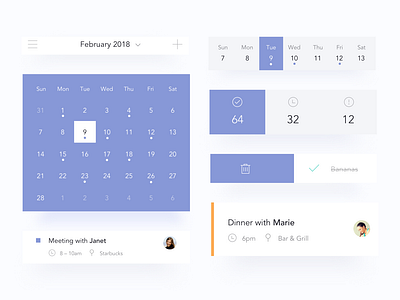 Gtd Ui Kit app getting things done information design schedule time ui ui kits