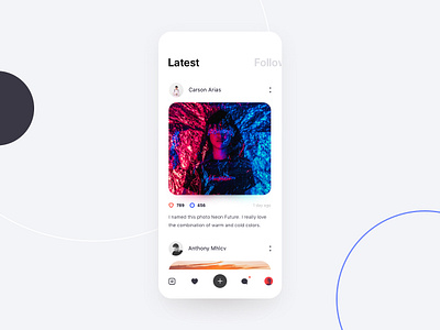 Social Network App Design chat ios minimal mobile app network photos sharing social ui