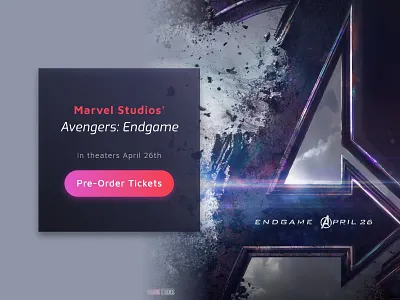 Daily Ui 075 Pre-Order avengers comingsoon dailyui dailyui 075 marvel order pre order theater tickets ui