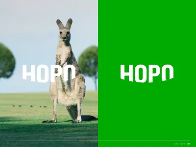 Daily Logo Day 19 branding branding identity daily daily challenge daily logo dailylogochallenge design green hopo identity design kangaroo kangaroo pouch logo logo design