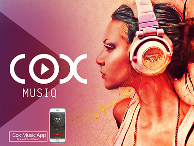 Cox Musiq App branding design ui design