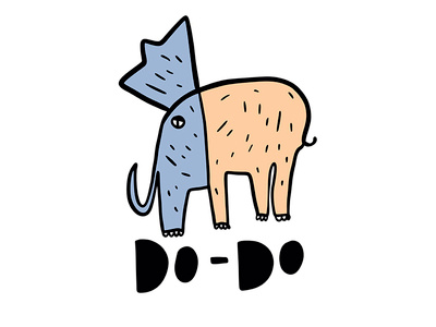 Elephant DO-DO africa animal cartoon cute design doodle elephant fantasy icon illustration lettering logo sketch summer type vector