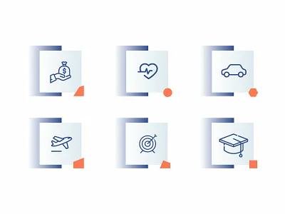 Insurance Icons app branding company corporate design icon illustration insurance interface mexico ui ux ux design webdesig
