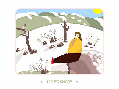 I love snow illustration