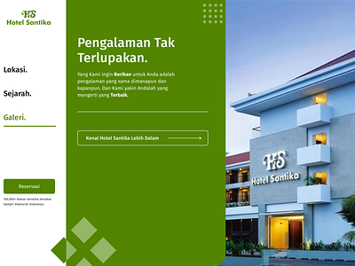 Hotel Santika Landing Page branding landing page landing page concept ui ui ux ux challenge ux design web